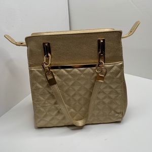 NEW Charming Charlie | Gold Purse w/ Quilted Front